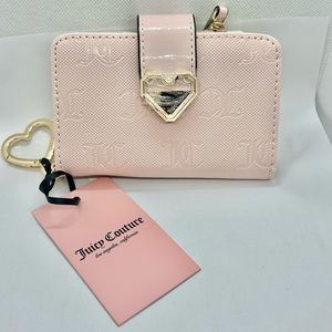 Juicy Couture Modern Chic Tab Card Wallet Pink Clay NEW